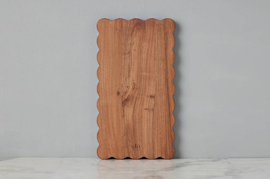 Scalloped Cutting Board, Rect. Med Plank- 18"x10"x1" Kitchen Tools etúHOME