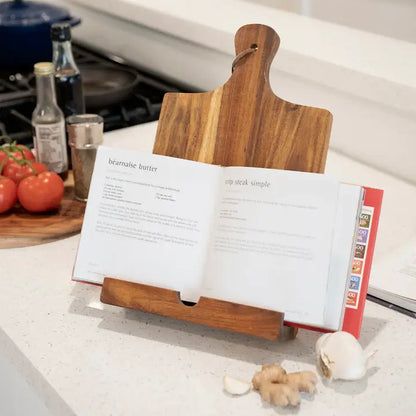 Acacia Wood Tablet/Cookbook Stand Cookbooks Twine