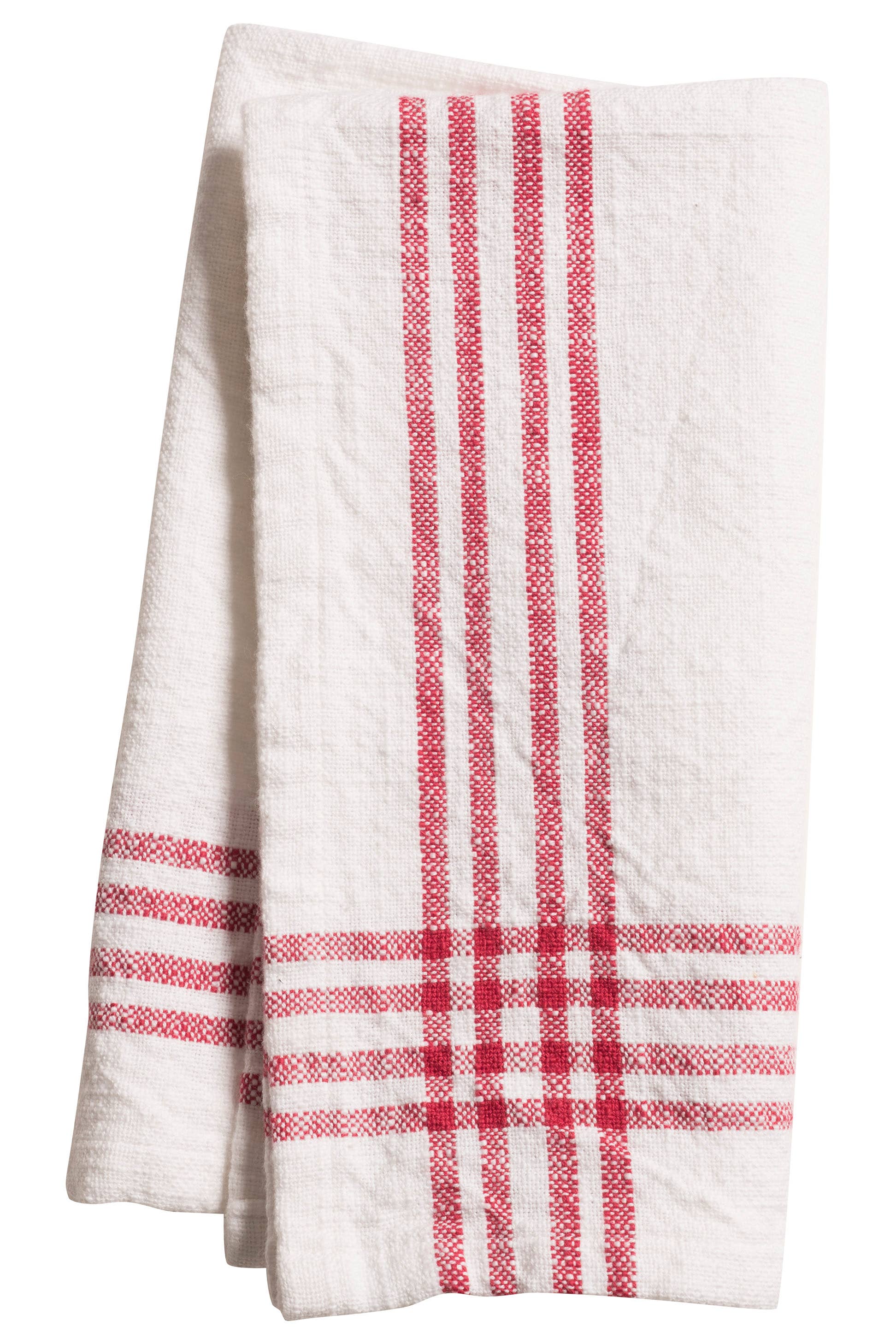 Farmhouse Slubbed Napkin - 20" x 20": Cherry Napkins KAF Home