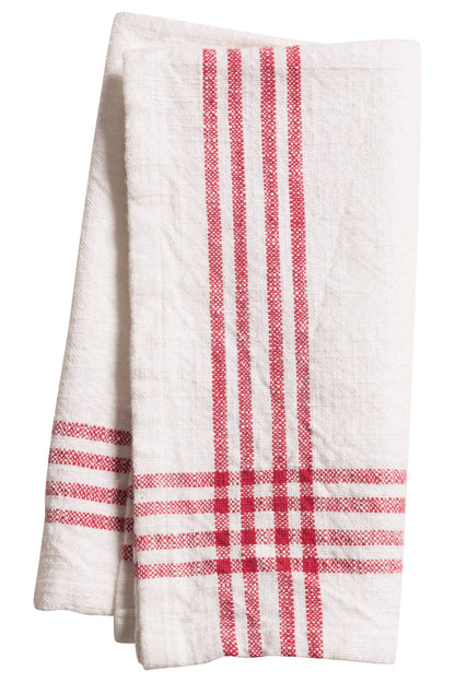 Farmhouse Slubbed Napkin - 20" x 20": Cherry Napkins KAF Home
