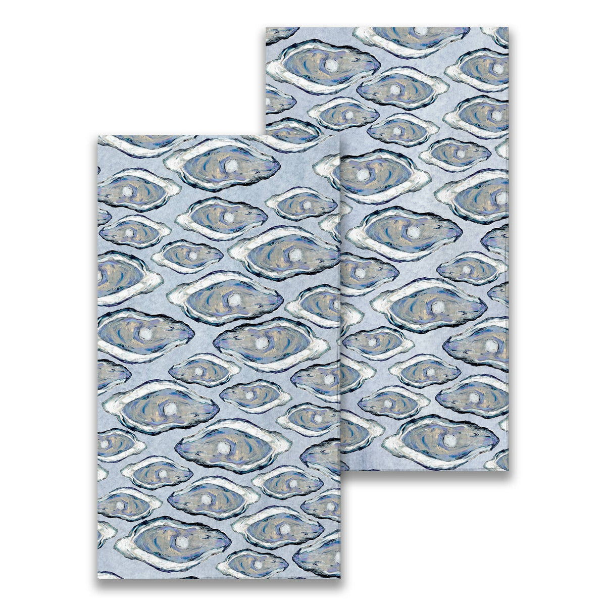 Blue Oysters Paper Guest Towel - Set of 20 Napkins French Graffiti