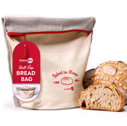 KneadAce Bread Bag: Gray / Off-White