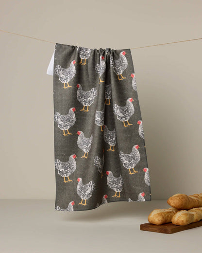Hen House Tea Towel Geometry