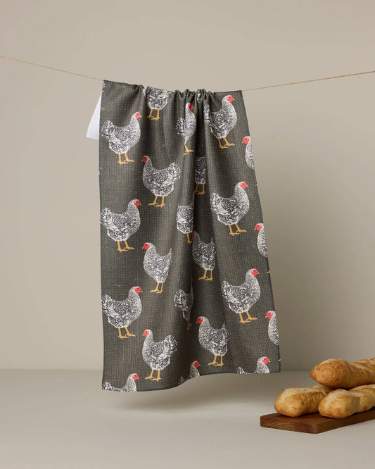 Hen House Tea Towel Geometry