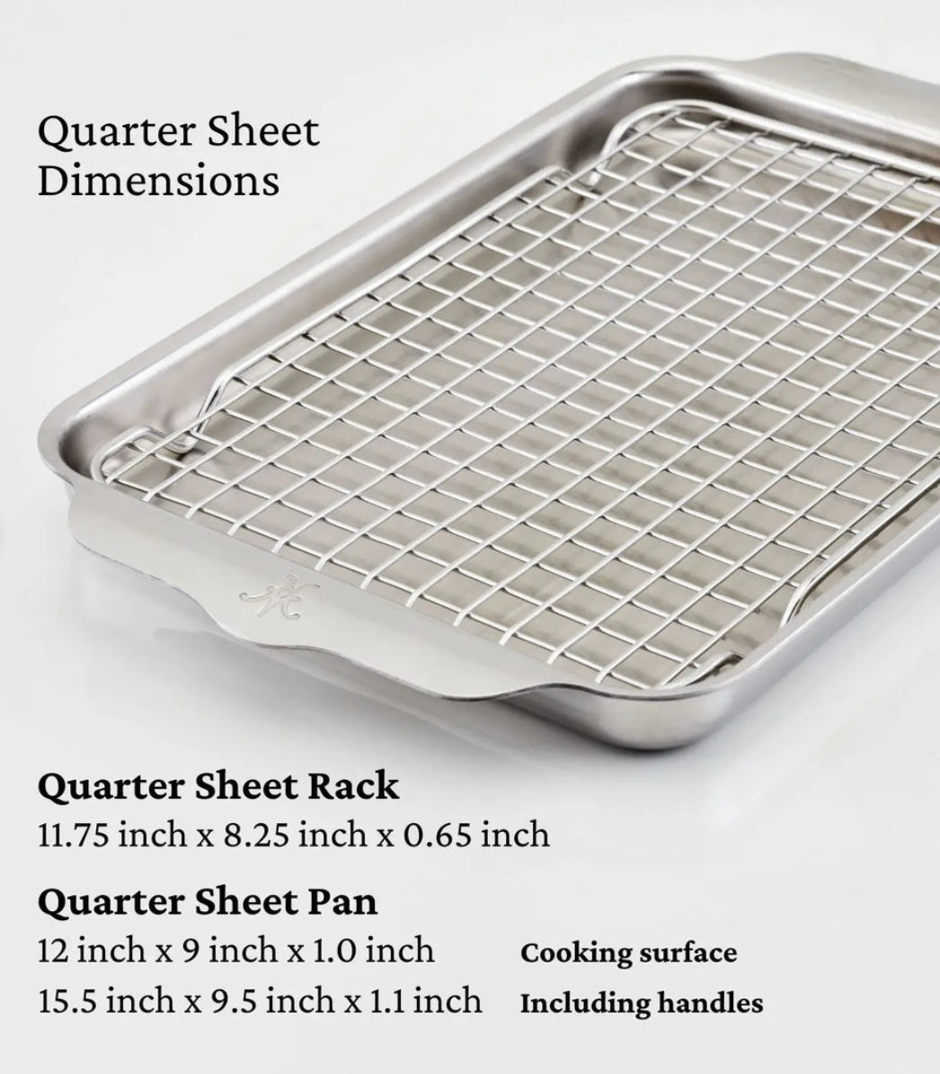 Hestan OvenBond Tri-ply Quarter Sheet Pan with Rack Cookware Hestan