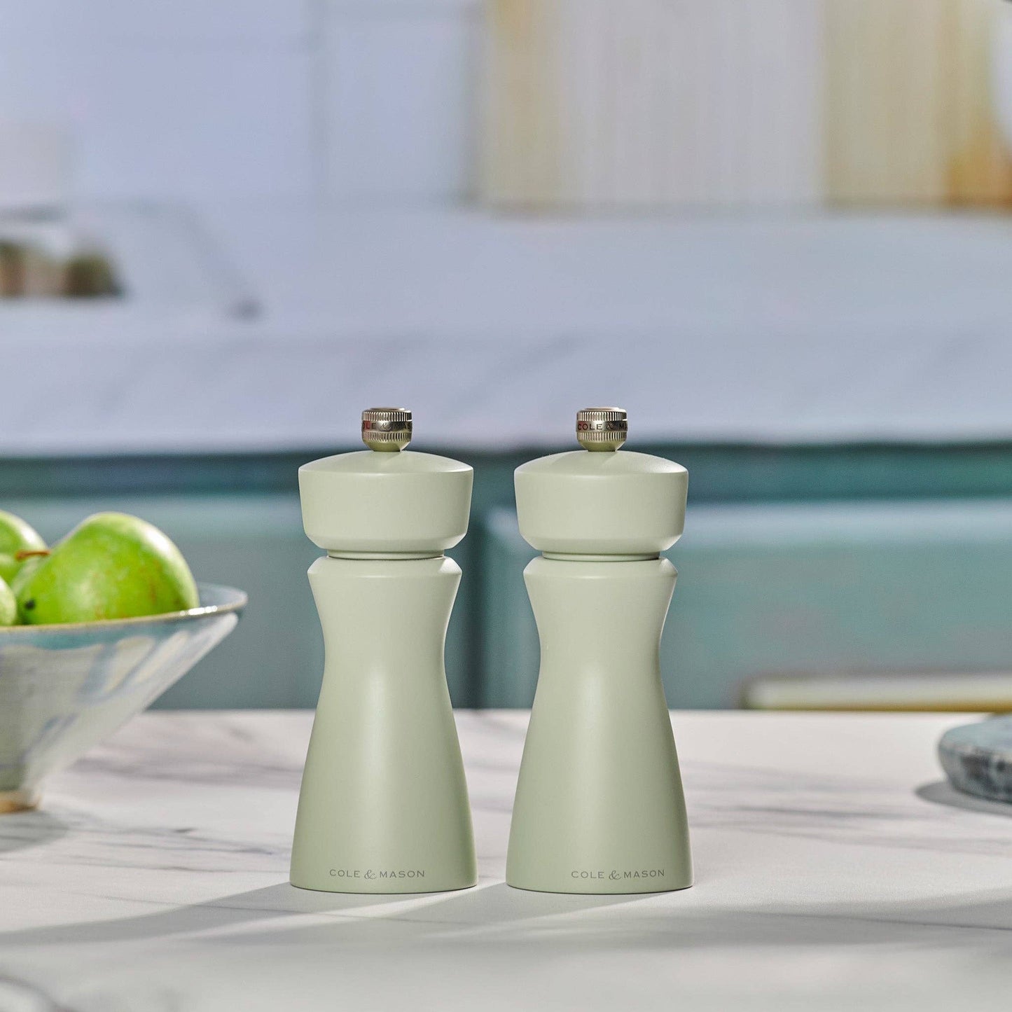 Cole & Mason Kenton Interchangeable Salt & Pepper Mill - Sage Kitchen Tools DKHB [Zyliss, Cole & Mason, Swissmar, AdHoc, Ken Hom]