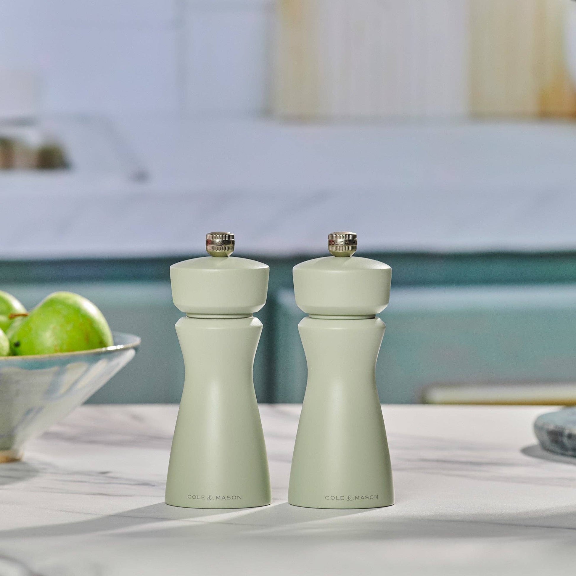 Cole & Mason Kenton Interchangeable Salt & Pepper Mill - Sage Kitchen Tools DKHB [Zyliss, Cole & Mason, Swissmar, AdHoc, Ken Hom]