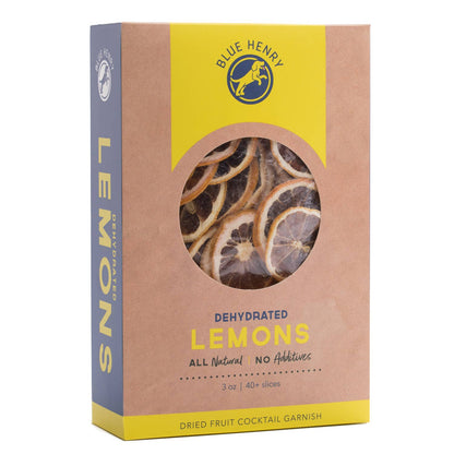 Dehydrated Lemon Slices – All-Natural Cocktail & Baking Garnish | Fresh Lemon Flavor Bar Tools & Items BlueHenry LLC