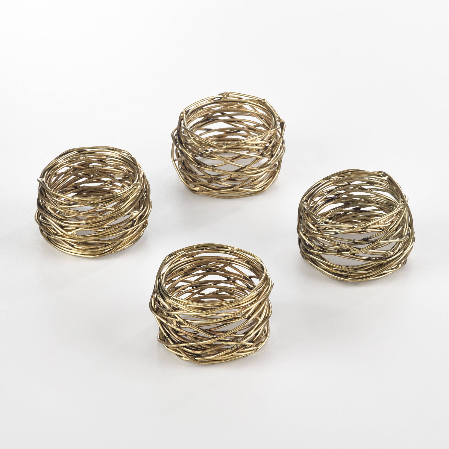 Metal Design Napkin Ring: Gold Napkin Rings Saro Lifestyle