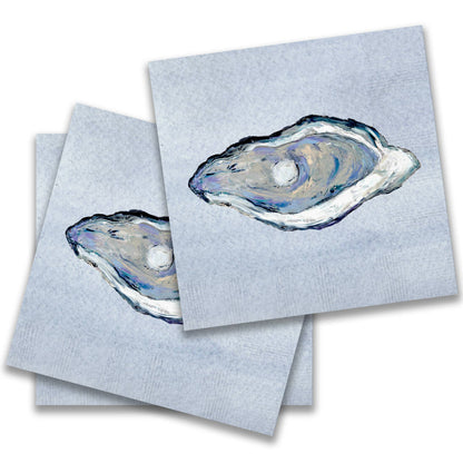 Blue Oyster Cocktail Napkin Napkins French Graffiti