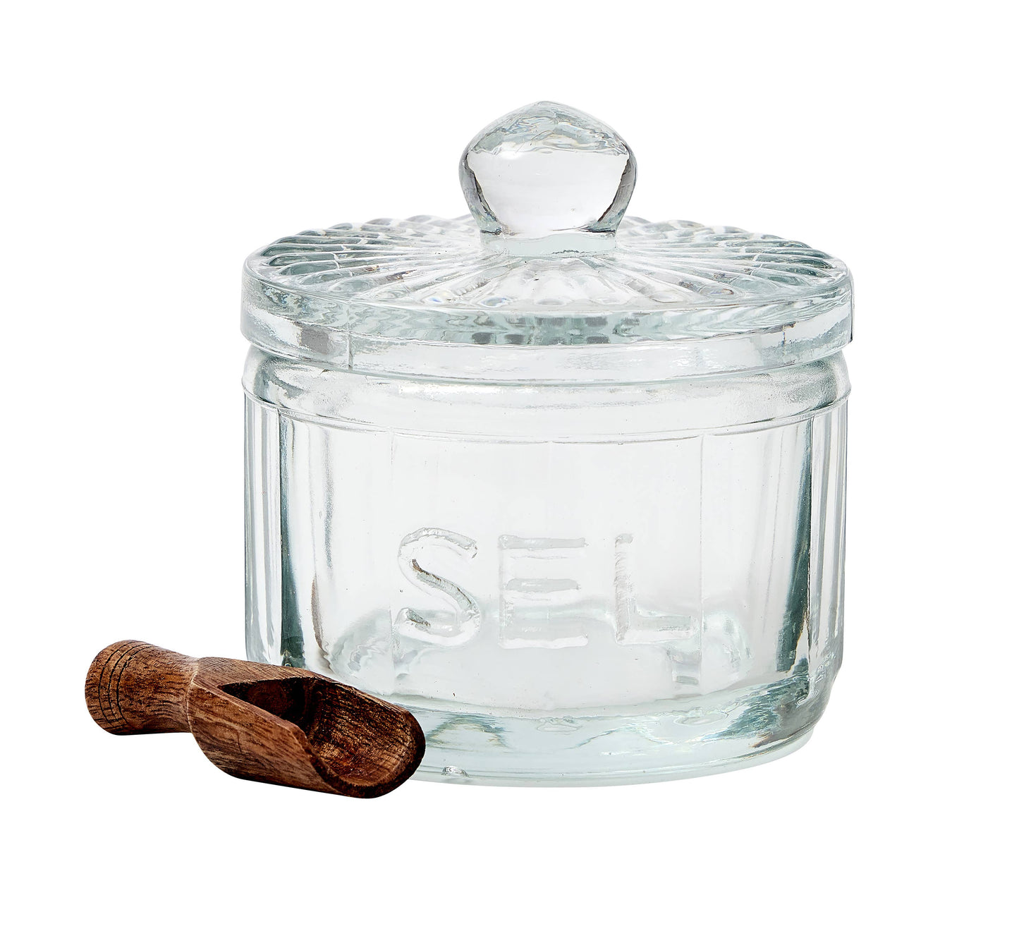 Bistro Glass Salt Cellar with Scoop Tableware etúHOME