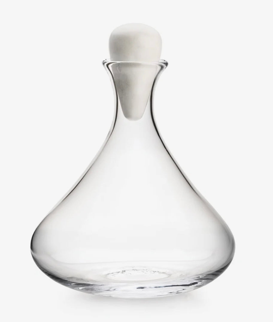 Simon Pearce Vintner Wine Decanter With Marble Stopper Bar Tools & Items Simon Pearce