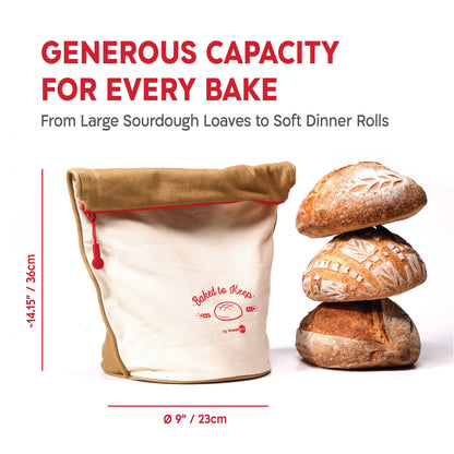 KneadAce Bread Bag: Gray / Off-White