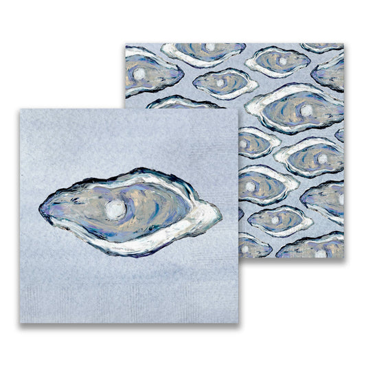 Blue Oyster Cocktail Napkin Napkins French Graffiti