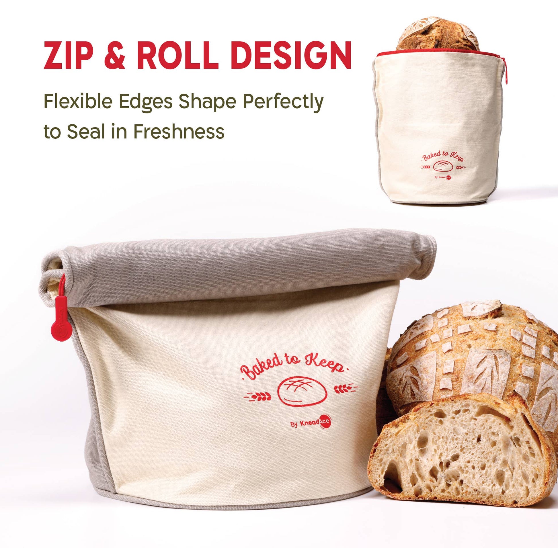 KneadAce Bread Bags: 2 Pack KneadAce