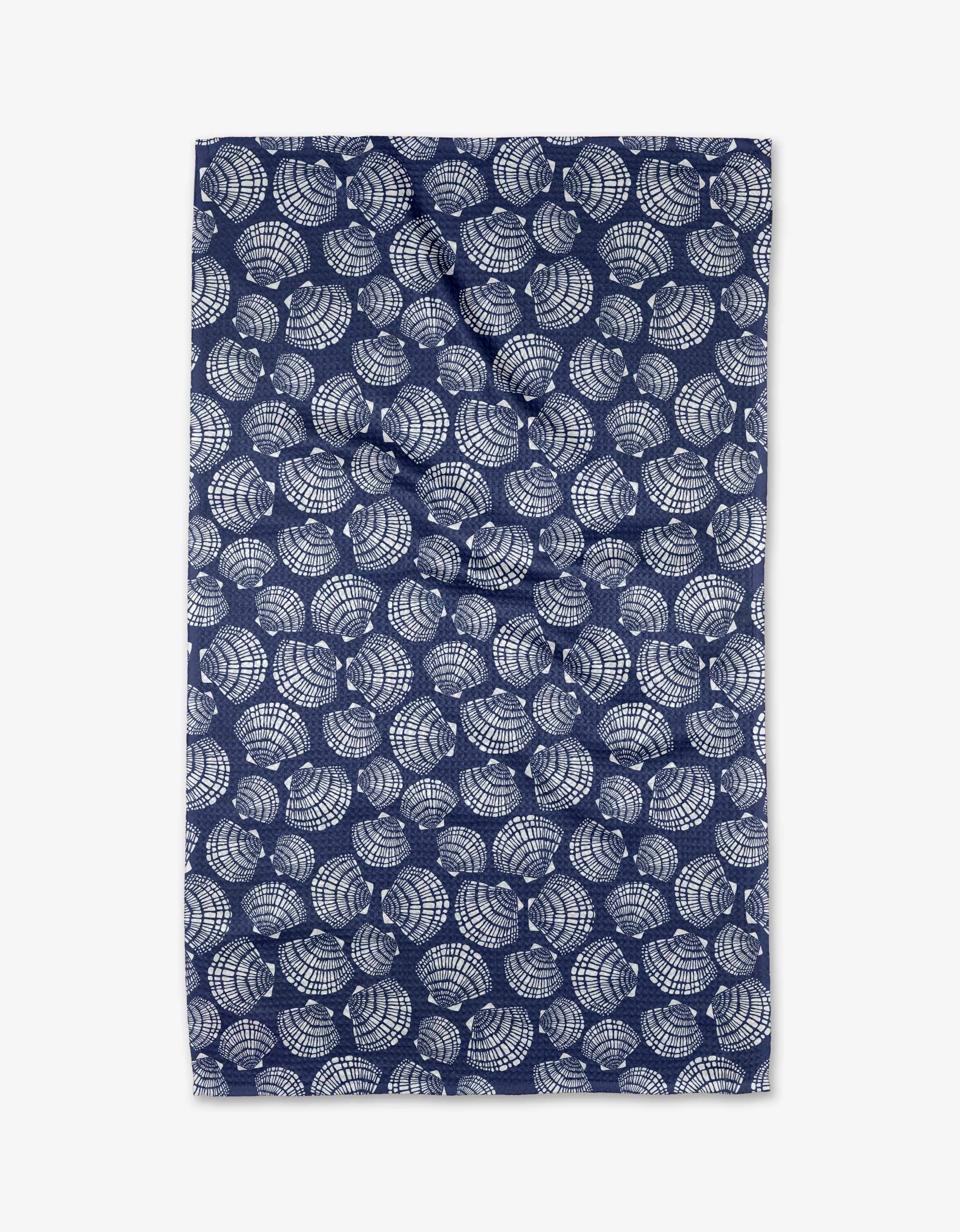 Nautical Seashells Tea Towel Linens and placemats Geometry
