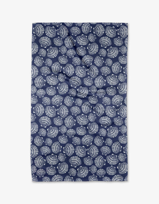 Nautical Seashells Tea Towel Linens and placemats Geometry