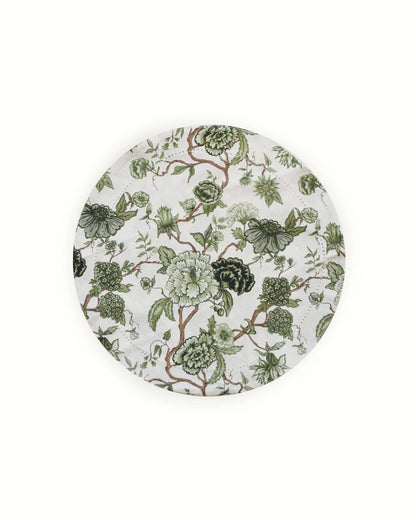 Florence Floral Round Placemats, Set of Four: Fern Linens and placemats Willamere