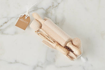 Children's Mini French Beechwood Cooking Tool Set of 9 Kitchen Tools etúHOME