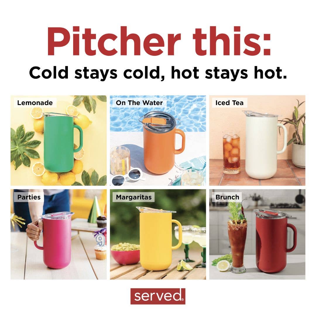 Vacuum-Insulated 2-Liter Pitcher in Caviar served