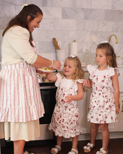 Begonia Stripe Floral Apron Ruby Apron Willamere