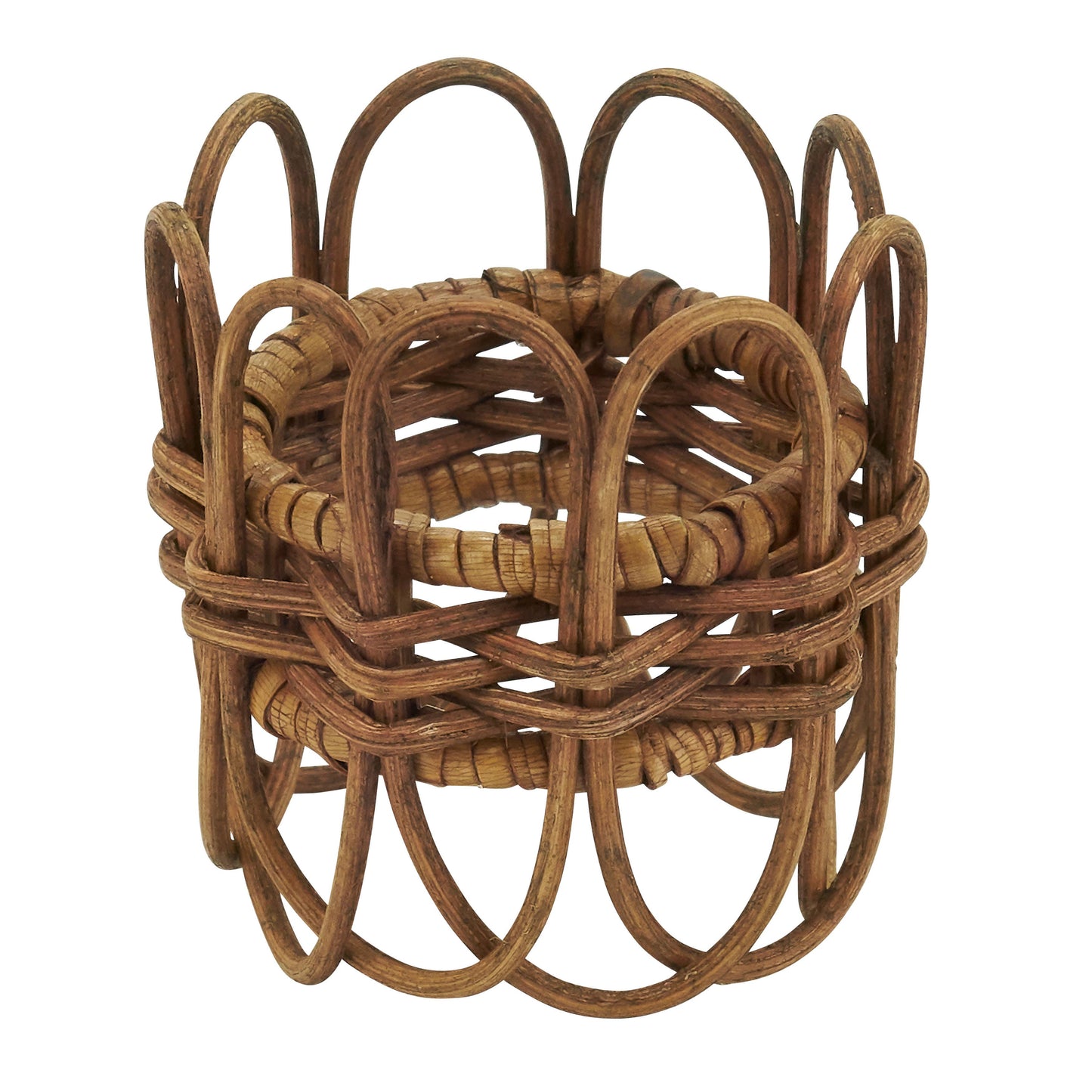 Twisted Rattan Napkin Ring - Set of 4 Napkin Rings Saro Lifestyle