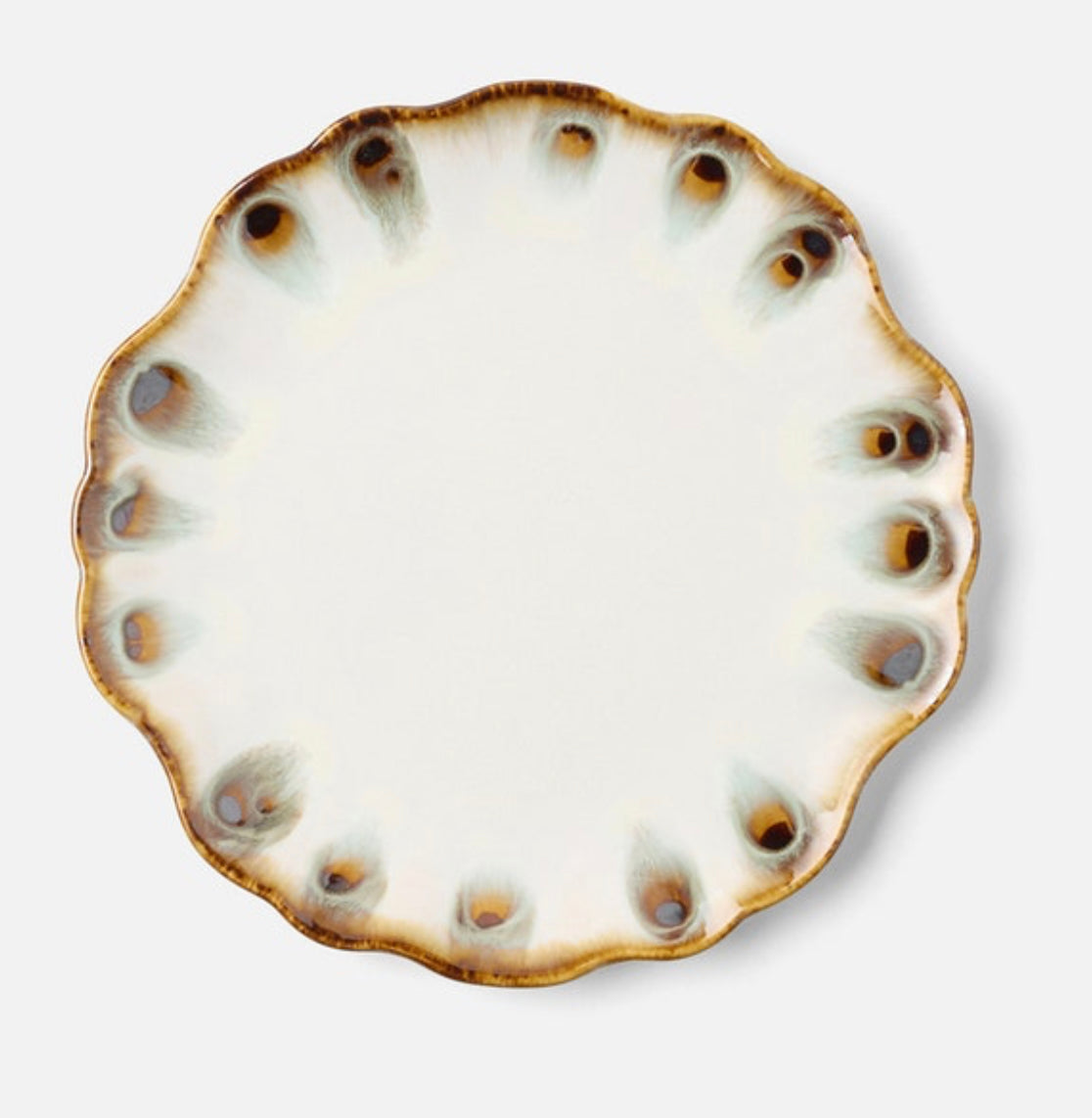 Amoria Salad/Dessert Plate - Almond/Sage Dinnerware Blue Pheasant