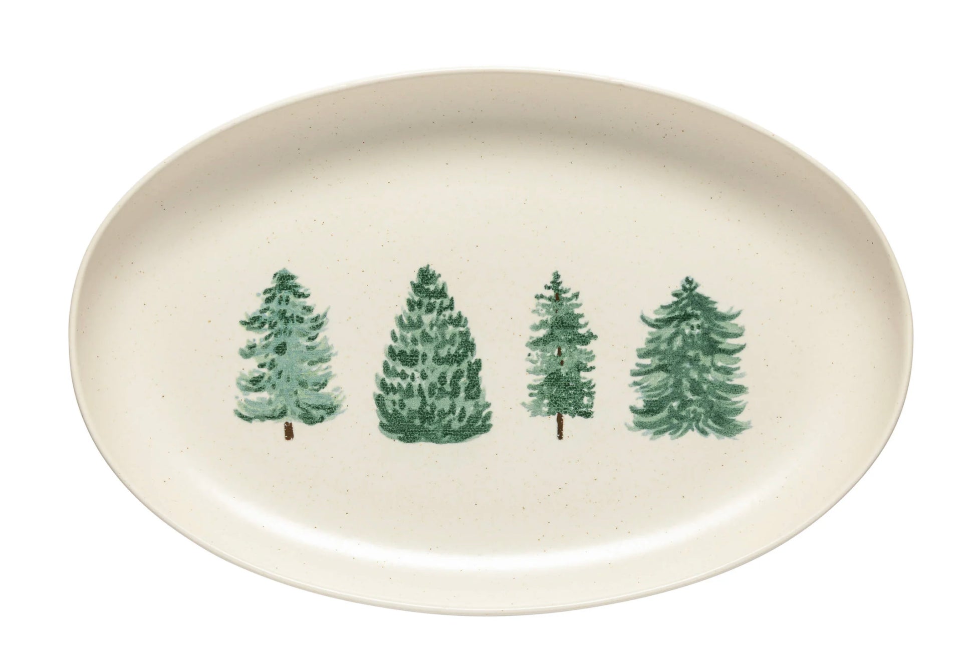 Oval Pacifica Christmas Tree Platter - 16" Oval Platter Serveware Casafina