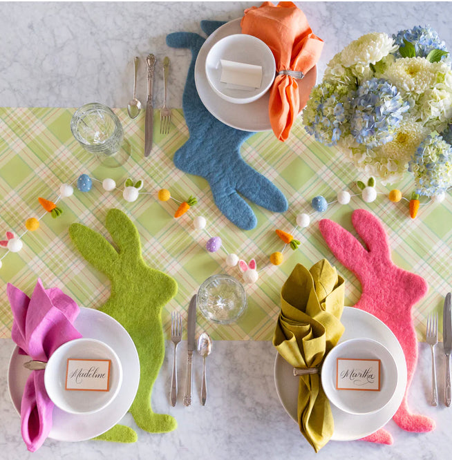 Hester & Cook Cornflower Blue Bunny Felt Placemat Placemats Hester and Cook