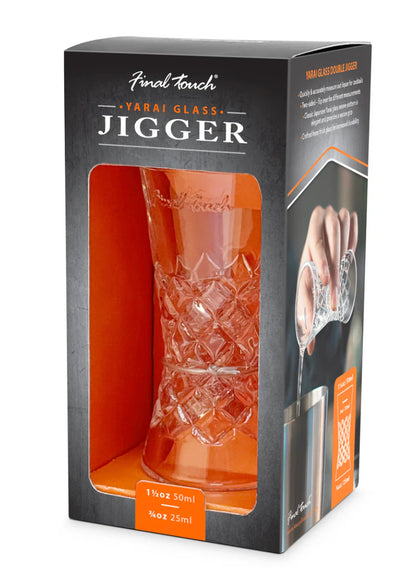 Yarai Glass Double Jigger Bar Tools & Items Final Touch