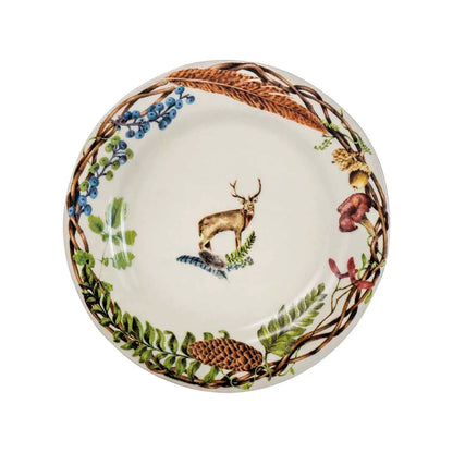 Forest Walk Animal Dessert/Salad Plate Assorted Set/4