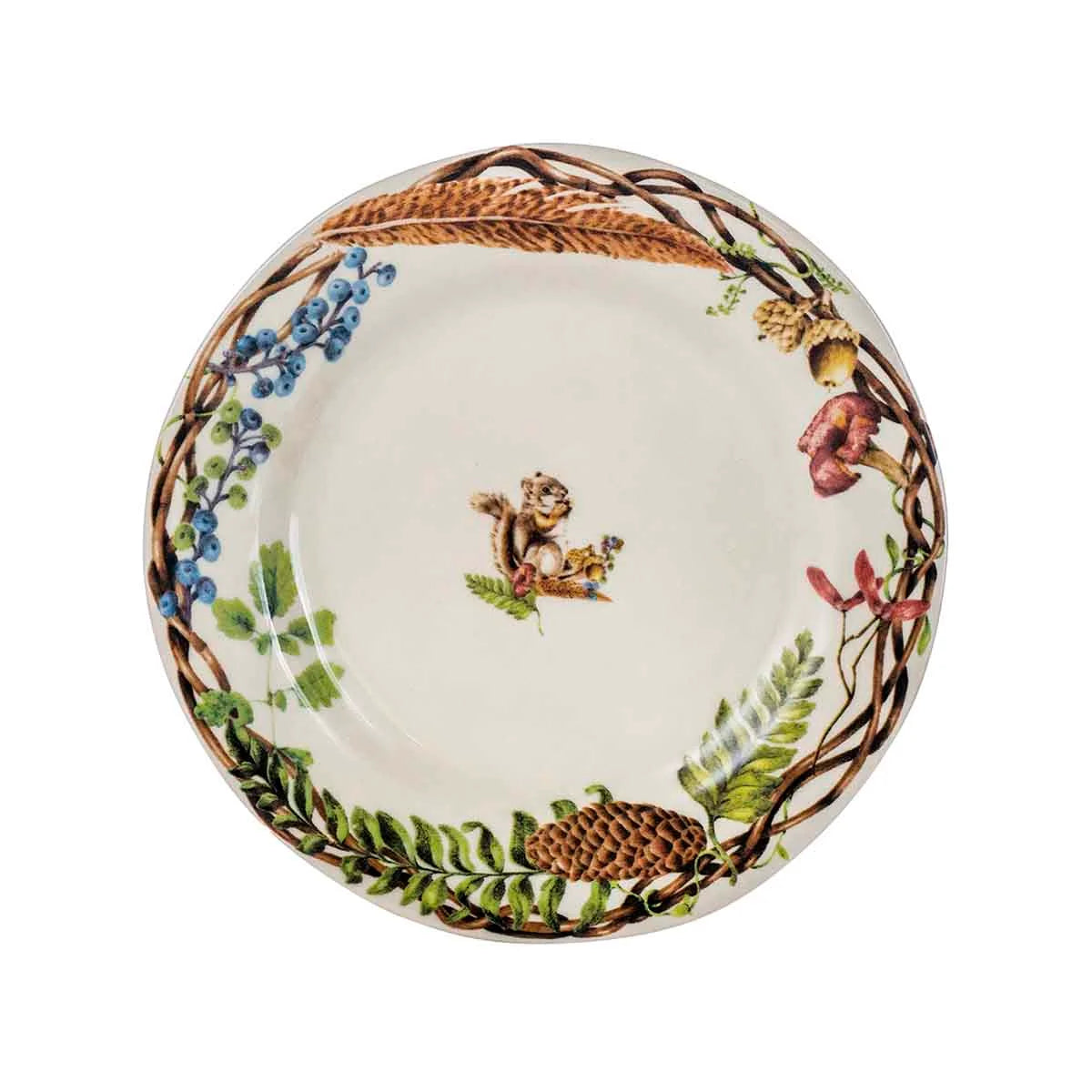 Forest Walk Animal Dessert/Salad Plate Assorted Set/4