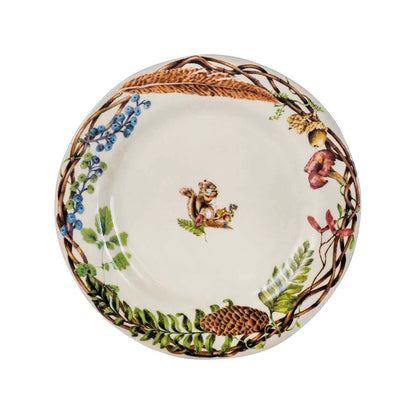 Forest Walk Animal Dessert/Salad Plate Assorted Set/4
