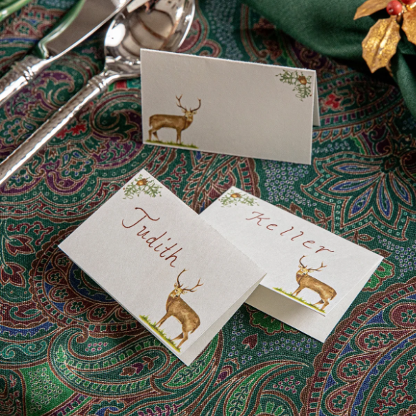 Forest Walk Stag Place Card - Set/12