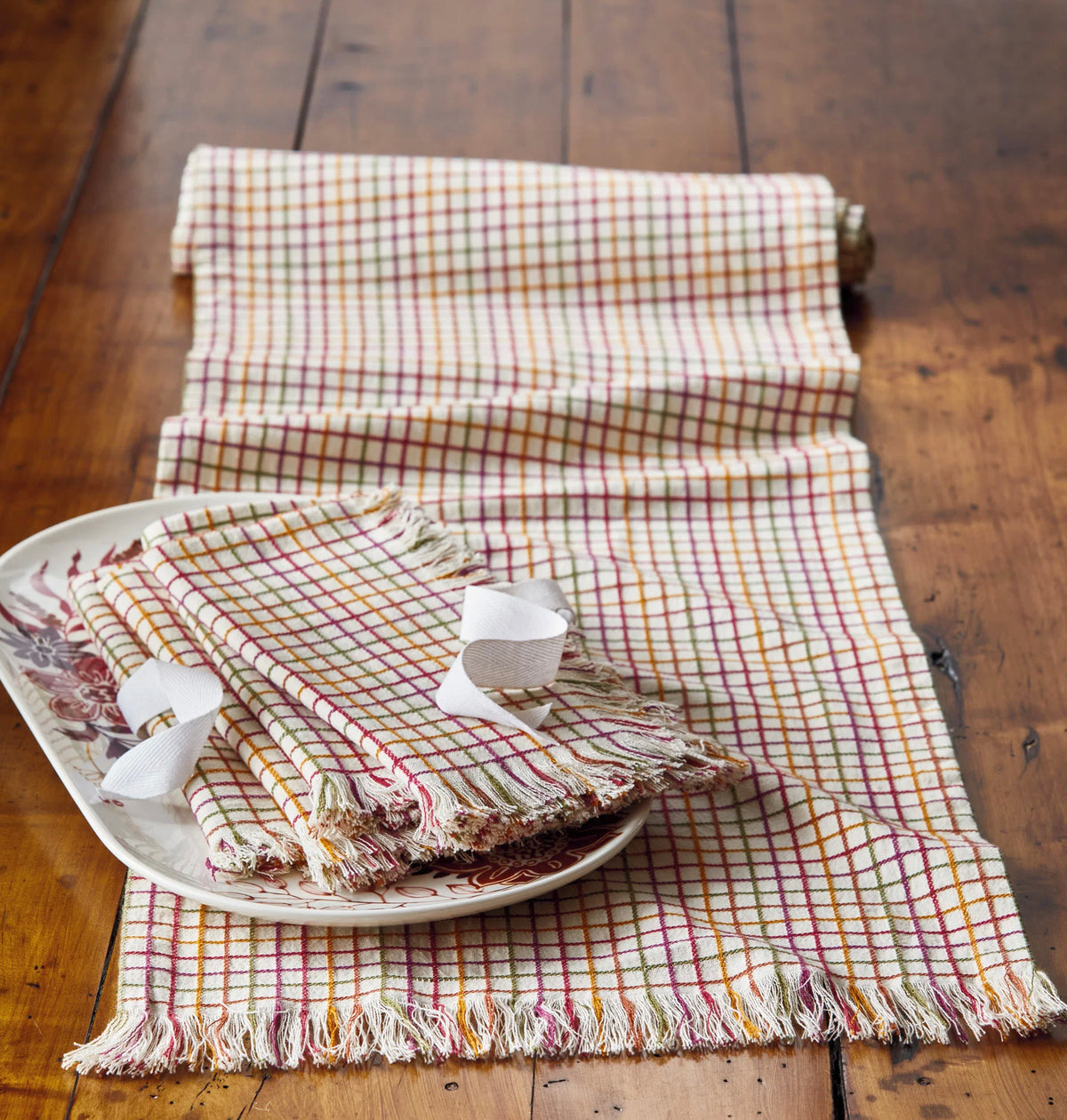 Autumn Window Pane 90" Runner - Multi