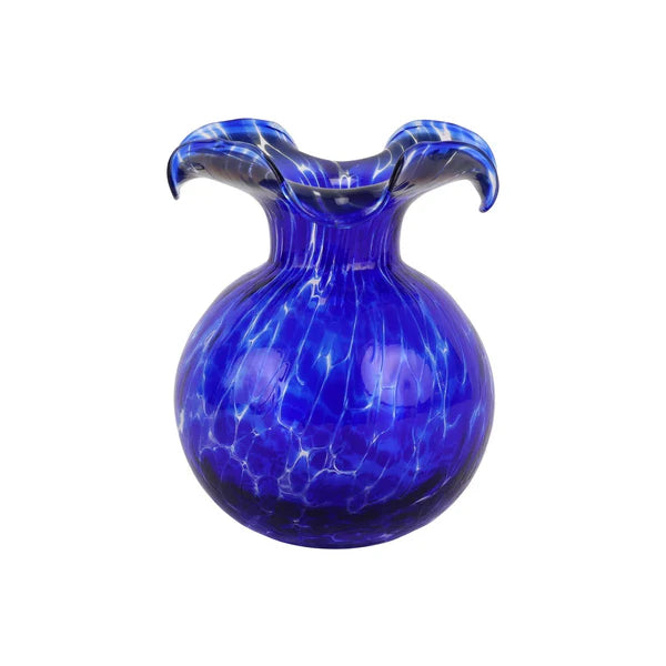 Vietri Hibiscus Glass Cobalt Tortoiseshell Bud Vase Vase VIETRI