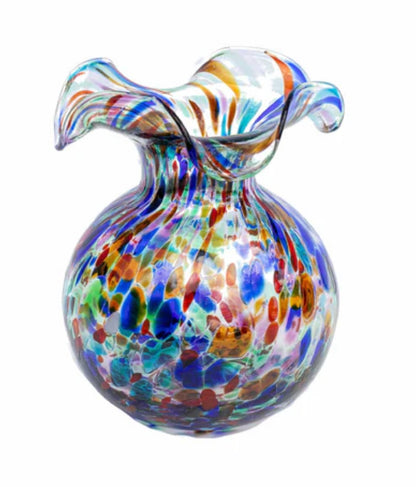 Vietri Hibiscus Glass Carnevale Bud Vase Vase VIETRI