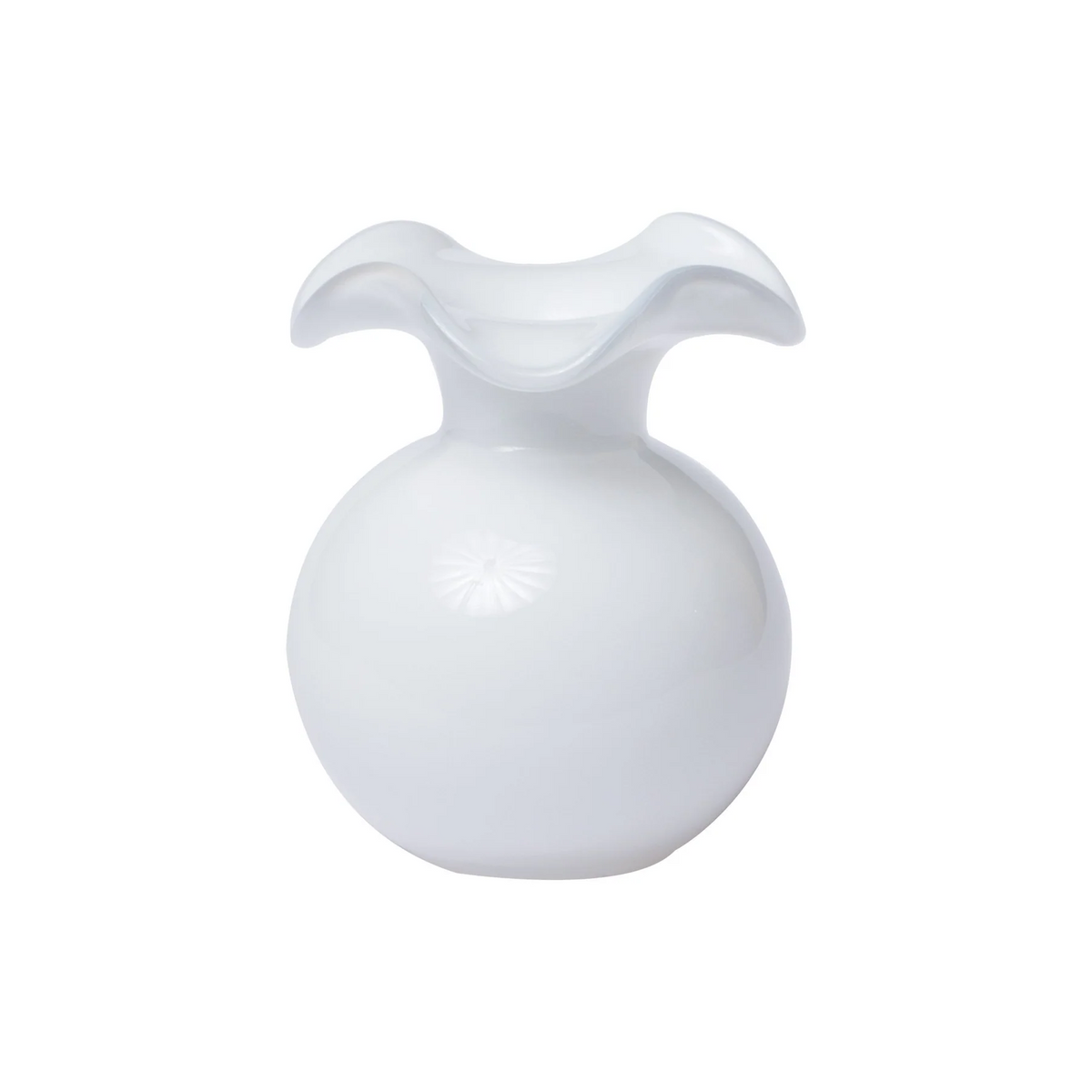 Vietri Hibiscus Glass White Bud Vase Decor VIETRI