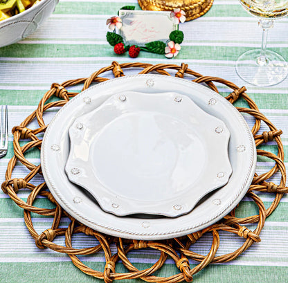 Juliska Berry & Thread Stoneware Dinner Plate - Whitewash Dinnerware Juliska