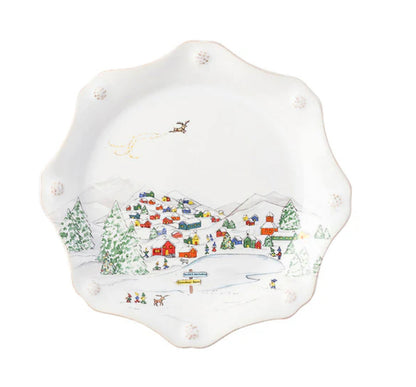 Juliska Berry & Thread North Pole Dessert/Salad Plate Holiday Juliska