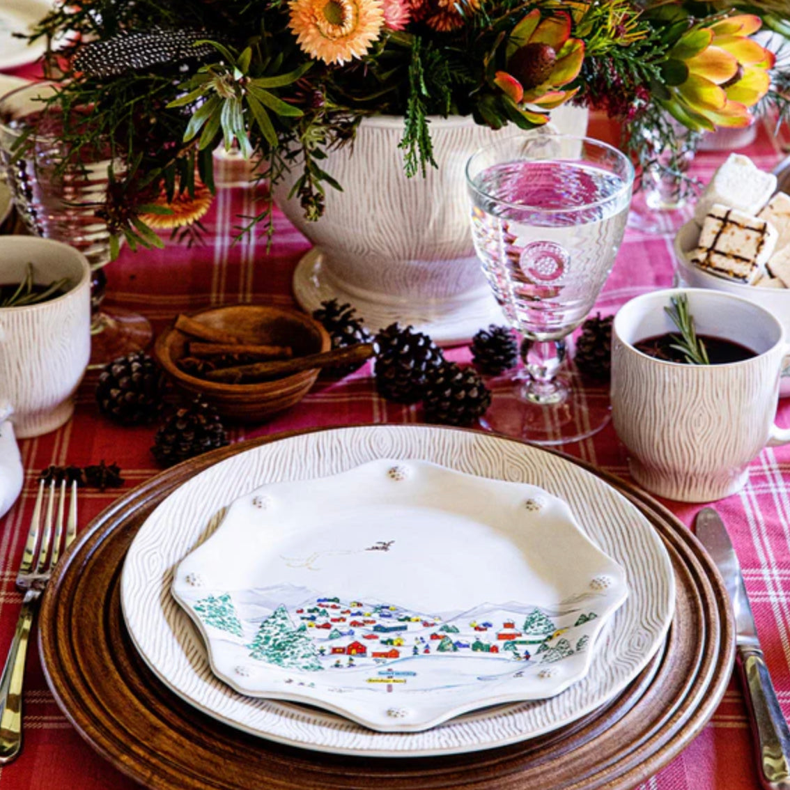 Juliska Berry & Thread North Pole Dinner Plate Holiday Juliska