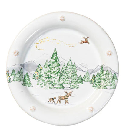 Juliska Berry & Thread North Pole Cocktail Plates - Set of 4 Holiday Juliska