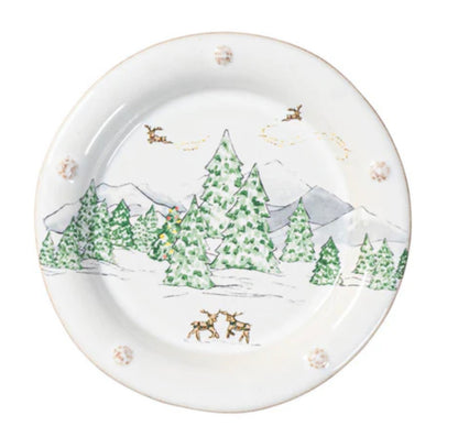 Juliska Berry & Thread North Pole Cocktail Plates - Set of 4 Holiday Juliska
