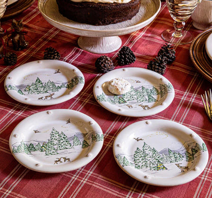 Juliska Berry & Thread North Pole Cocktail Plates - Set of 4 Holiday Juliska