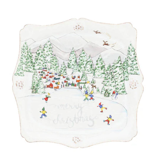 Juliska Berry & Thread North Pole Merry Christmas 5.5" Trinket Tray Holiday Juliska