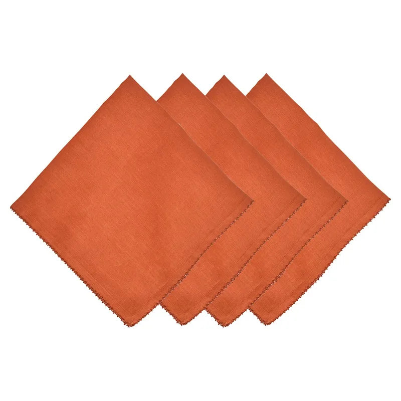 Berry Scallop Napkin Set/4 - Pumpkin