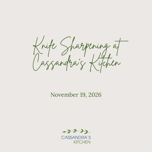 Knife Sharpening at Cassandra's Kitchen - November 19, 2026 event Cassandra's Kitchen