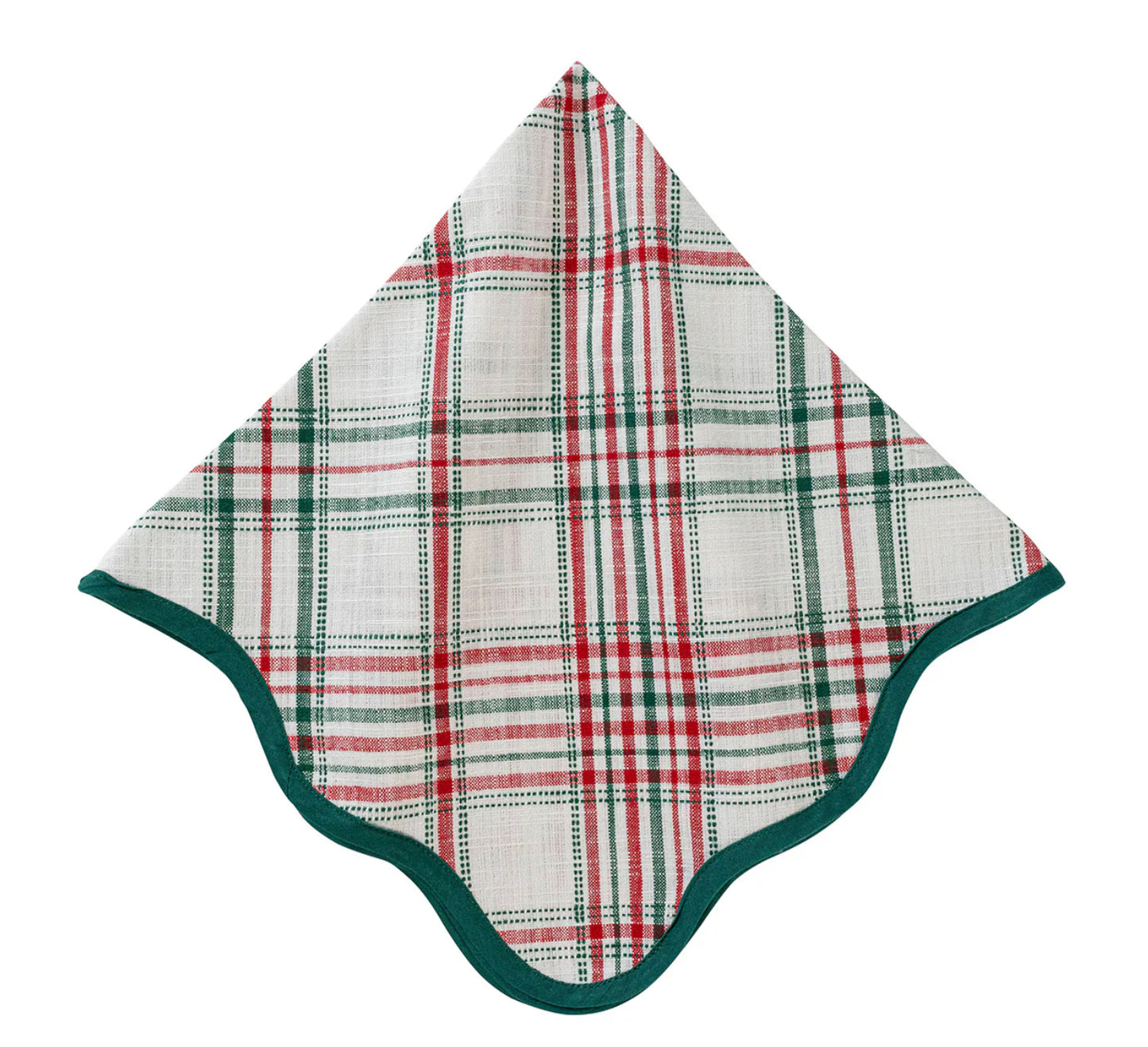 Merry Tartan Holiday Plaid Napkin Linens and placemats Juliska