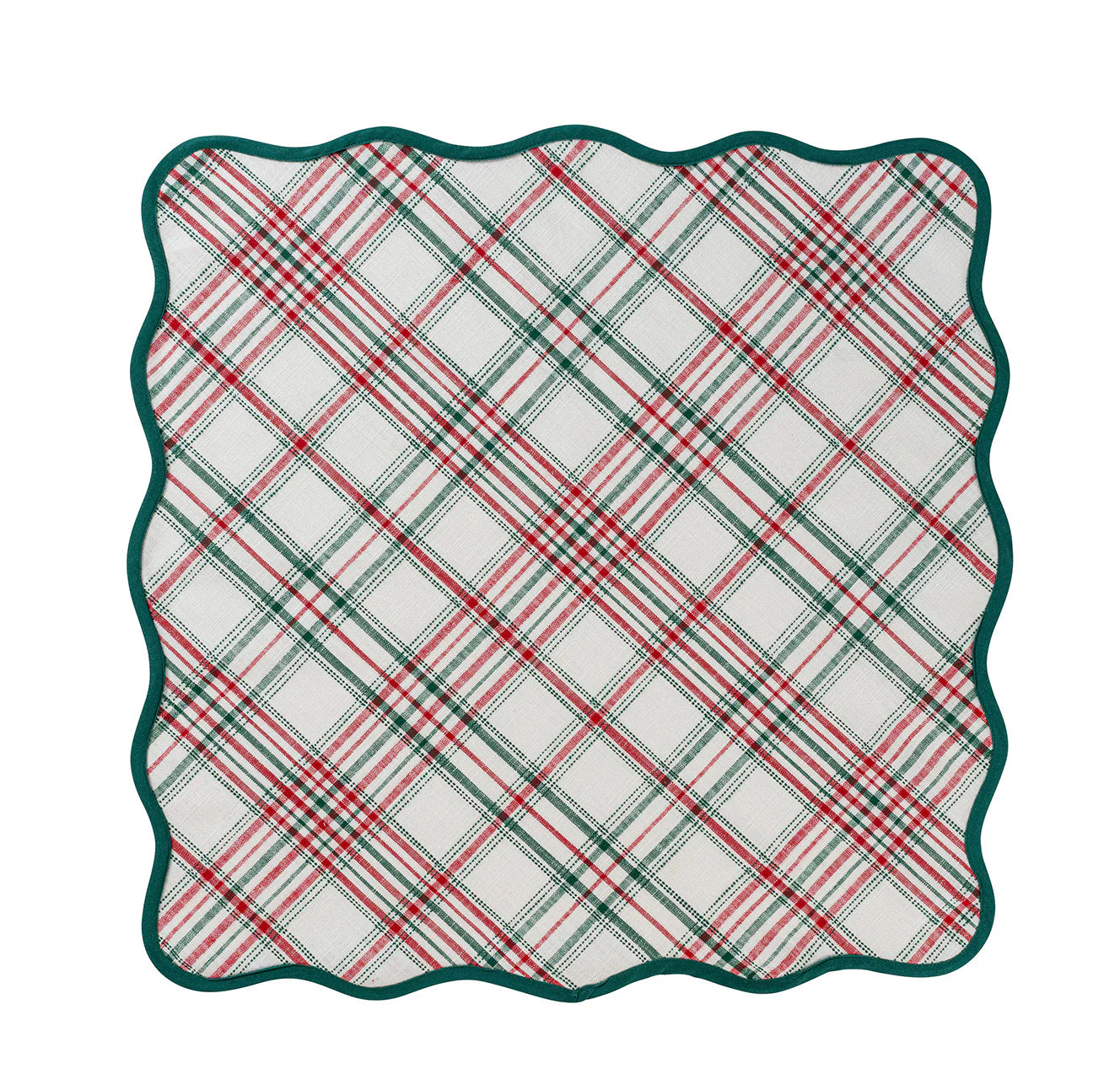 Merry Tartan Holiday Plaid Napkin Linens and placemats Juliska