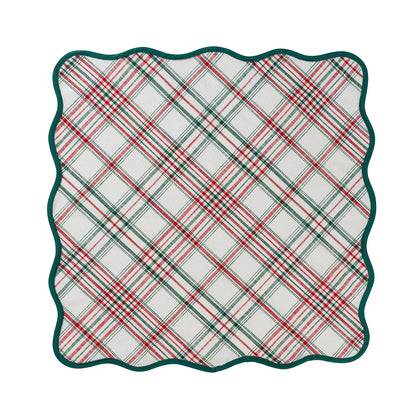 Merry Tartan Holiday Plaid Napkin Linens and placemats Juliska
